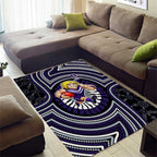 Fremantle Dockers Area Rug Indigenous Monochrome Dot Art Mascot Style