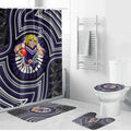 Fremantle Dockers Bathroom Set Indigenous Monochrome Dot Art Mascot Style