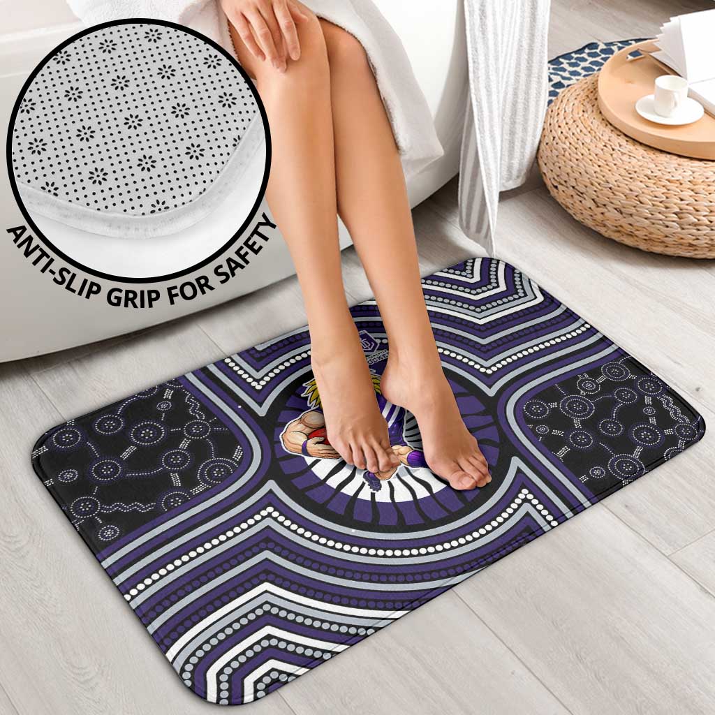 Fremantle Dockers Bathroom Set Indigenous Monochrome Dot Art Mascot Style