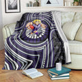 Fremantle Dockers Blanket Indigenous Monochrome Dot Art Mascot Style