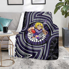 Fremantle Dockers Blanket Indigenous Monochrome Dot Art Mascot Style