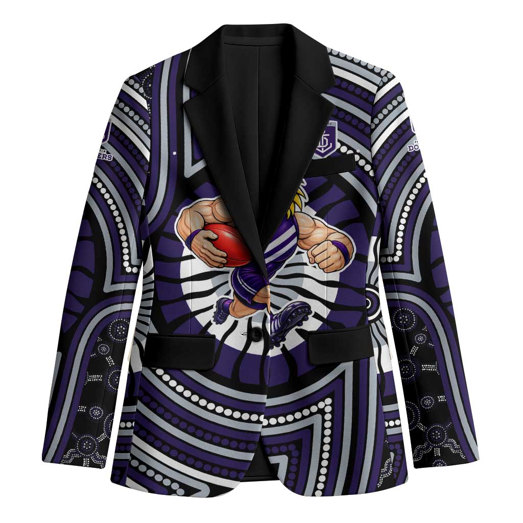 Fremantle Dockers Blazer Indigenous Monochrome Dot Art Mascot Style