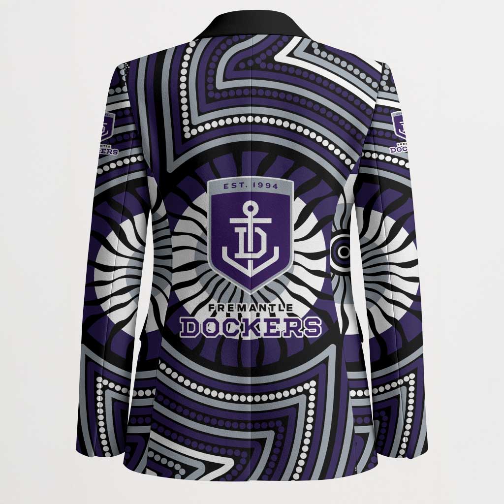 Fremantle Dockers Blazer Indigenous Monochrome Dot Art Mascot Style