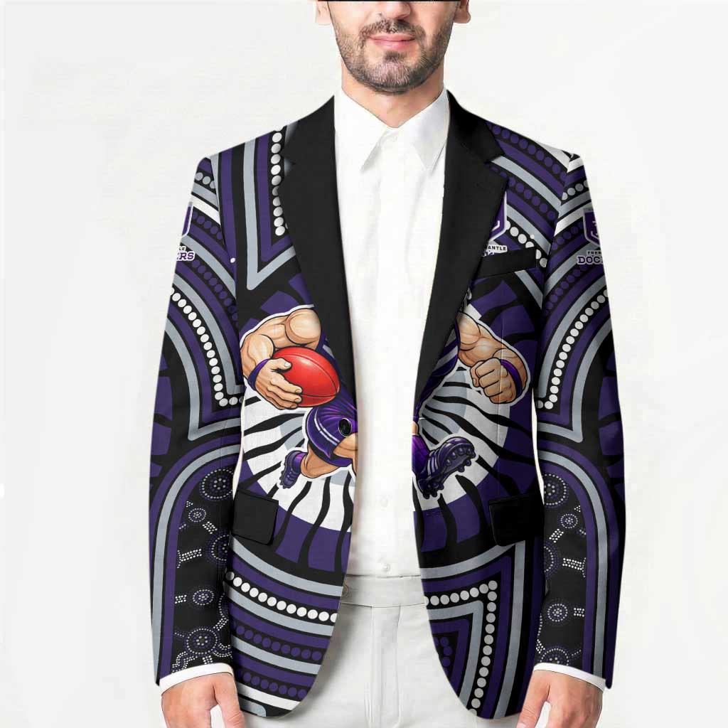 Fremantle Dockers Blazer Indigenous Monochrome Dot Art Mascot Style