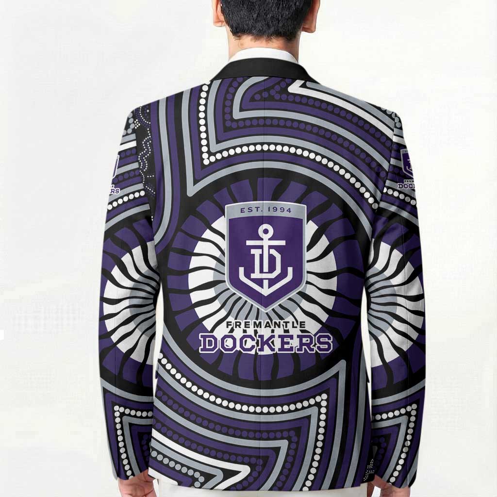Fremantle Dockers Blazer Indigenous Monochrome Dot Art Mascot Style