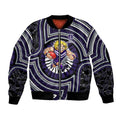 Fremantle Dockers Bomber Jacket Indigenous Monochrome Dot Art Mascot Style