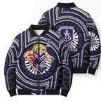 Fremantle Dockers Bomber Puffer Jacket Indigenous Monochrome Dot Art Mascot Style