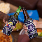 Fremantle Dockers 4 in 1 Can Cooler Tumbler Indigenous Monochrome Dot Art Mascot Style