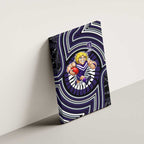 Fremantle Dockers Canvas Wall Art Indigenous Monochrome Dot Art Mascot Style