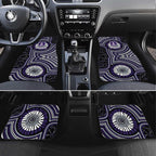 Fremantle Dockers Car Mats Indigenous Monochrome Dot Art Mascot Style