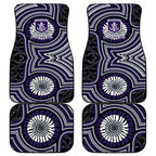 Fremantle Dockers Car Mats Indigenous Monochrome Dot Art Mascot Style