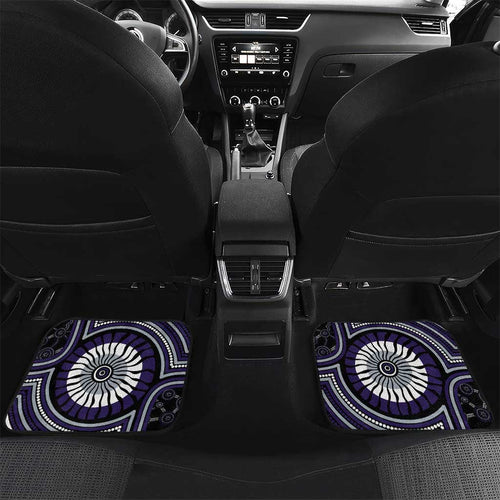 Fremantle Dockers Car Mats Indigenous Monochrome Dot Art Mascot Style