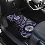 Fremantle Dockers Car Mats Indigenous Monochrome Dot Art Mascot Style
