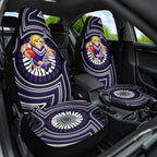 Fremantle Dockers Car Seat Cover Indigenous Monochrome Dot Art Mascot Style