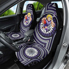 Fremantle Dockers Car Seat Cover Indigenous Monochrome Dot Art Mascot Style