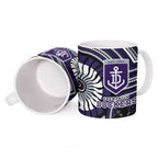 Fremantle Dockers Ceramic Mug Indigenous Monochrome Dot Art Mascot Style