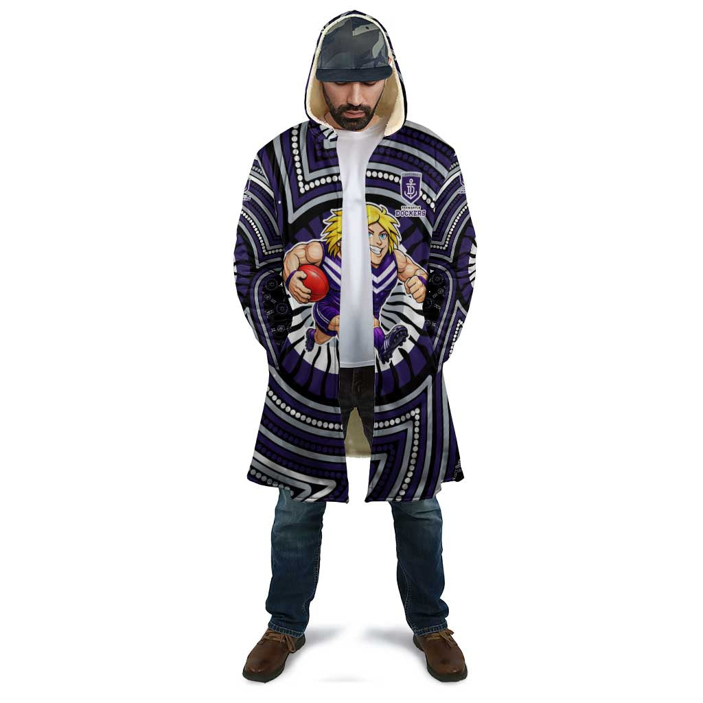 Fremantle Dockers Cloak Indigenous Monochrome Dot Art Mascot Style