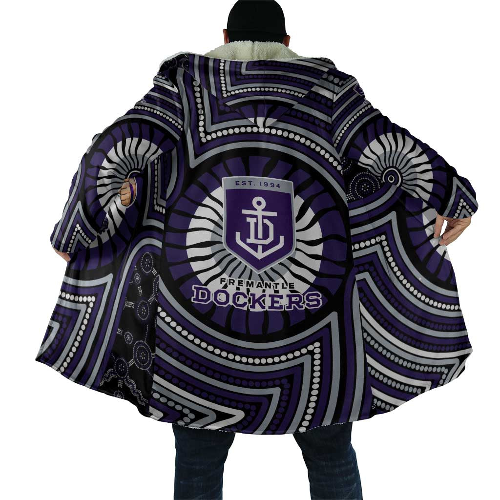 Fremantle Dockers Cloak Indigenous Monochrome Dot Art Mascot Style