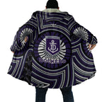 Fremantle Dockers Cloak Indigenous Monochrome Dot Art Mascot Style