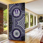 Fremantle Dockers Door Cover Indigenous Monochrome Dot Art Mascot Style