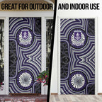 Fremantle Dockers Door Cover Indigenous Monochrome Dot Art Mascot Style