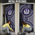 Fremantle Dockers Door Cover Indigenous Monochrome Dot Art Mascot Style