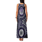 Fremantle Dockers Family Matching Tank Maxi Dress and Hawaiian Shirt Indigenous Monochrome Dot Art Mascot Style