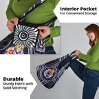 Fremantle Dockers Grocery Bag Indigenous Monochrome Dot Art Mascot Style