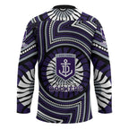 Fremantle Dockers Hockey Jersey Indigenous Monochrome Dot Art Mascot Style