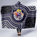 Fremantle Dockers Hooded Blanket Indigenous Monochrome Dot Art Mascot Style