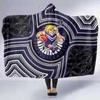 Fremantle Dockers Hooded Blanket Indigenous Monochrome Dot Art Mascot Style