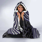 Fremantle Dockers Hooded Blanket Indigenous Monochrome Dot Art Mascot Style