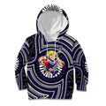 Fremantle Dockers Kid Hoodie Indigenous Monochrome Dot Art Mascot Style