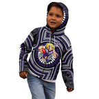 Fremantle Dockers Kid Hoodie Indigenous Monochrome Dot Art Mascot Style