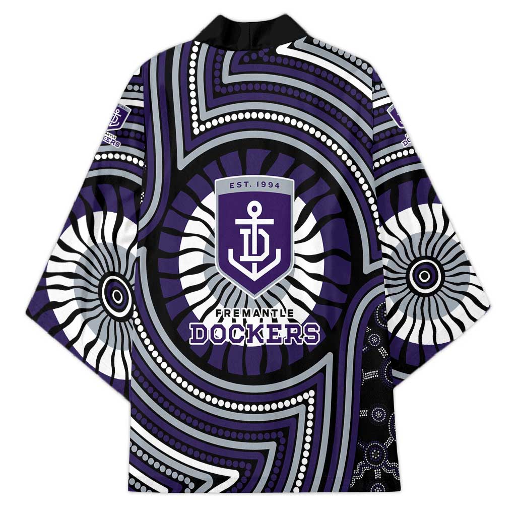 Fremantle Dockers Kimono Indigenous Monochrome Dot Art Mascot Style