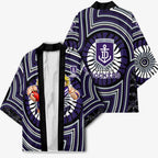 Fremantle Dockers Kimono Indigenous Monochrome Dot Art Mascot Style