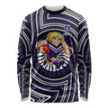 Fremantle Dockers Long Sleeve Shirt Indigenous Monochrome Dot Art Mascot Style