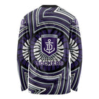 Fremantle Dockers Long Sleeve Shirt Indigenous Monochrome Dot Art Mascot Style