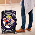 Fremantle Dockers Luggage Cover Indigenous Monochrome Dot Art Mascot Style