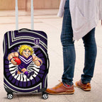 Fremantle Dockers Luggage Cover Indigenous Monochrome Dot Art Mascot Style