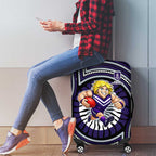 Fremantle Dockers Luggage Cover Indigenous Monochrome Dot Art Mascot Style