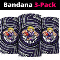 Fremantle Dockers Neck Gaiter Indigenous Monochrome Dot Art Mascot Style