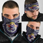 Fremantle Dockers Neck Gaiter Indigenous Monochrome Dot Art Mascot Style