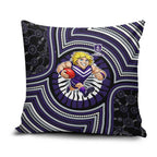 Fremantle Dockers Pillow Cover Indigenous Monochrome Dot Art Mascot Style