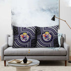 Fremantle Dockers Pillow Cover Indigenous Monochrome Dot Art Mascot Style