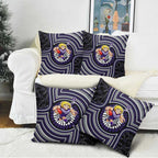 Fremantle Dockers Pillow Cover Indigenous Monochrome Dot Art Mascot Style