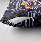 Fremantle Dockers Pillow Cover Indigenous Monochrome Dot Art Mascot Style