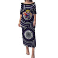 Fremantle Dockers Puletasi Indigenous Monochrome Dot Art Mascot Style