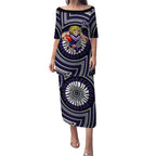 Fremantle Dockers Puletasi Indigenous Monochrome Dot Art Mascot Style