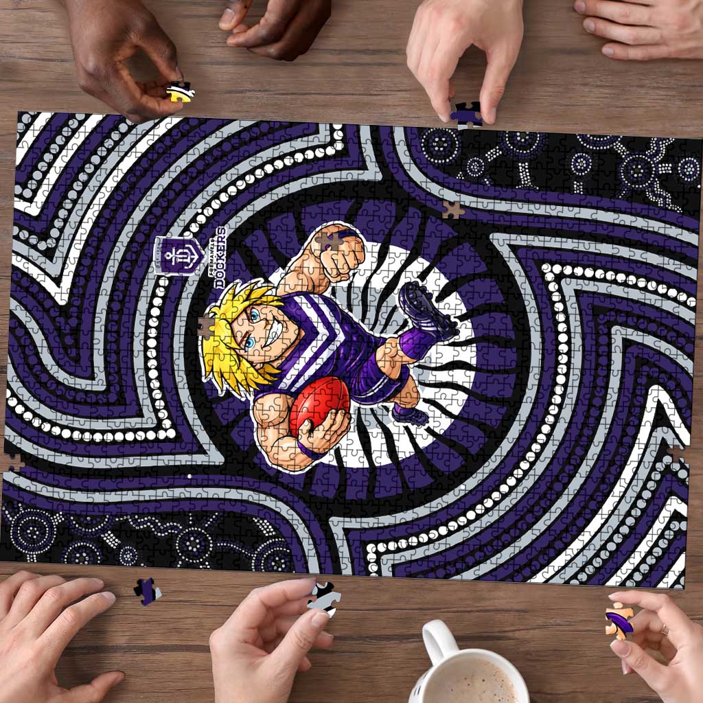 Fremantle Dockers Puzzle Indigenous Monochrome Dot Art Mascot Style